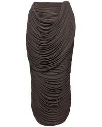 Magda Butrym - Magda Butrym Cupro Midi Skirt - Lyst