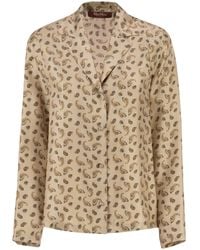 Max Mara - Maxmara Studio Mstudente – Silk Shirt With Paisley Print - Lyst