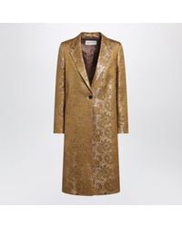 Dries Van Noten - Single-Breasted Coat With Jacquard Pattern - Lyst