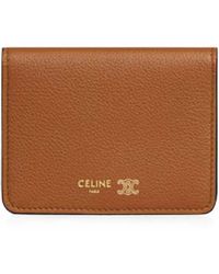 Celine - Triomphe-Stamp Bi-Fold Card Holder - Lyst