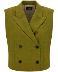 Theory - Polyester Sleeveless Jacket - Lyst