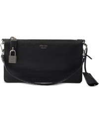 Prada - Antiqued Leather Pouch - Lyst