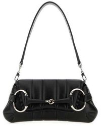 Gucci - Small Horsebit Chain Leather Shoulder Bag - Lyst