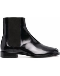 Maison Margiela - Tabi Polished Leather Chelsea - Lyst