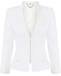 Elisabetta Franchi - Bouclé Tweed Jacket - Lyst
