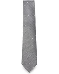 Tom Ford - Polka-Dot And Herringbone Pattern Silk Tie - Lyst