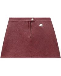 Courreges - Courregès Percju001Vy0014 Vinyl Mini Skirt - Lyst