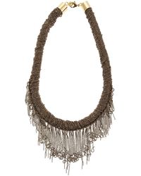 Fabiana Filippi - Multi-Strand Fringe Necklace With Burnished Finish - Lyst