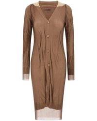 MM6 by Maison Margiela - 'Trapped' Double Layer Dress - Lyst