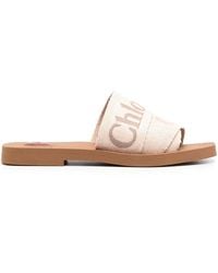 Chloé - Chloã Woody Flat Sandals - Lyst