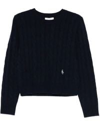 Sporty & Rich - "Src" Cableknit Cashmere Sweater - Lyst