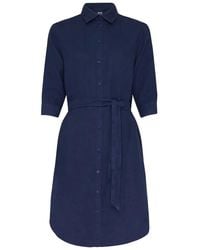 Vilebrequin - Inen Shirt Dress With Belt - Lyst