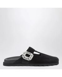 Roger Vivier - Suede Mule Slidy Viv' - Lyst
