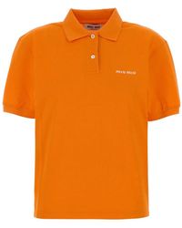 Miu Miu - Piquet Polo Shirt - Lyst