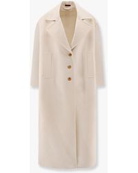 Gucci - Wool And Silk Crepe Coat With All-Over Gg Motif - Lyst