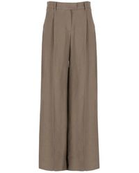 Brunello Cucinelli - Pleated Wide-Leg Trousers - Lyst