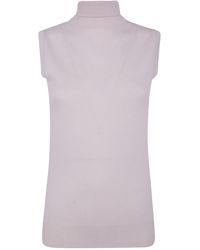 Max Mara - "Spx Eschimo" Turtleneck Sleevesless Sweater - Lyst