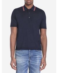 Gucci - Knitted Wool Polo Shirt With Web Pattern - Lyst