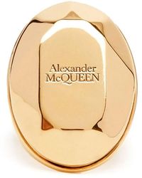 McQueen - Stone Logo Ring - Lyst