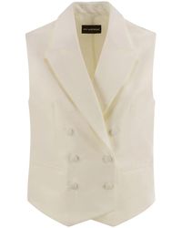 MVP WARDROBE - Double-Breasted Cotton And Silk Waistcoat - Lyst