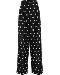 Fendi - Silk Wide-Leg Pant - Lyst