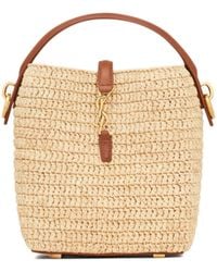 Saint Laurent - Le 37 Mini Raffia Bag - Lyst