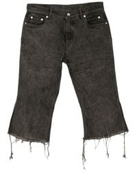 Rick Owens - Denim Slim Bermuda Shorts - Lyst