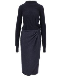 Pinko - Knitted Midi Dress - Lyst