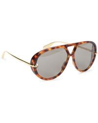 Bottega Veneta - Pilot Sunglasses - Lyst
