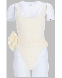 Magda Butrym - One-Piece Swimsuit With Embroidered Roses Polyamide Swim Shorts - Lyst