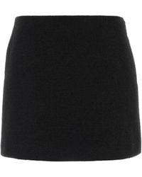 Fendi - Wool Blend Mini Skirt With Cupro Lining - Lyst