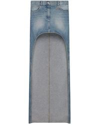 Courreges - Denim Cotton Skirt - Lyst