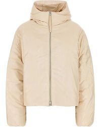 Jil Sander - Cream Nylon Blend Down Jacket - Lyst