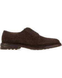 Brunello Cucinelli - Chocolate Suede Lace-Up Shoes - Lyst