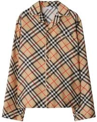 Burberry - Checkered Design Shirt – Fw24 Collection - Lyst