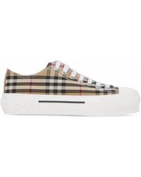 Burberry - Vintage Check Cotton Sneakers - Lyst