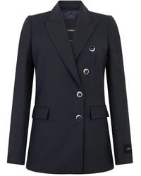 Pinko - Striped Jacket With Decorative Buttons - Lyst