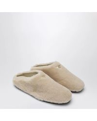 Prada - Light Shearling Clogs - Lyst