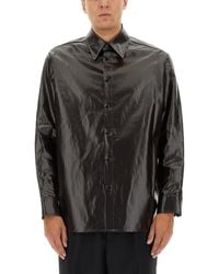 MM6 by Maison Margiela - Shiny Linen Shirt - Lyst