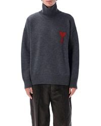 Ami Paris - Wool Ami De Coeur Turtleneck - Lyst