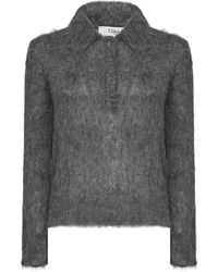 Chloé - Wool Polo Shirt - Lyst