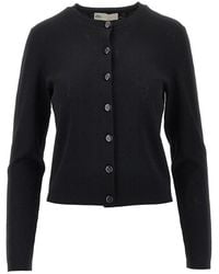 Tory Burch - T Monogram Pointelle Knit Cardigan - Lyst