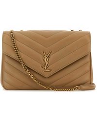 Saint Laurent - Camel Leather Large Lou Lou Shoulder Bag - Lyst