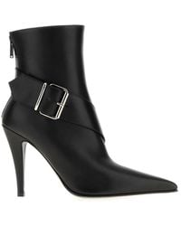 McQueen - Leather Ankle Boots - Lyst