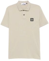 Stone Island - Polo Shirt With Logo Patch - Lyst