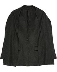 TOTEME - Viscose Wool "Scarf" Blazer - Lyst