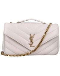 Saint Laurent - Ice Leather Medium Loulou Shoulder Bag - Lyst