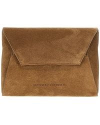Brunello Cucinelli - Monile Suede Clutch Bag - Lyst