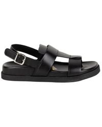 Guglielmo Rotta - Buckle-Strap Leather Sandals - Lyst