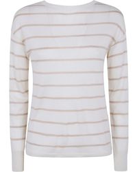 Max Mara - "Mxptabella" Stripes Silk Cashmere Sweater - Lyst